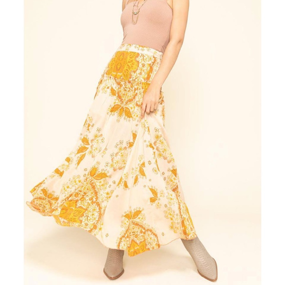Free People Farrah Drop Waist Maxi Skirt